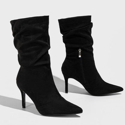 Pointed Out Door Shoes (heel Height 3.34in)(3 Colors)