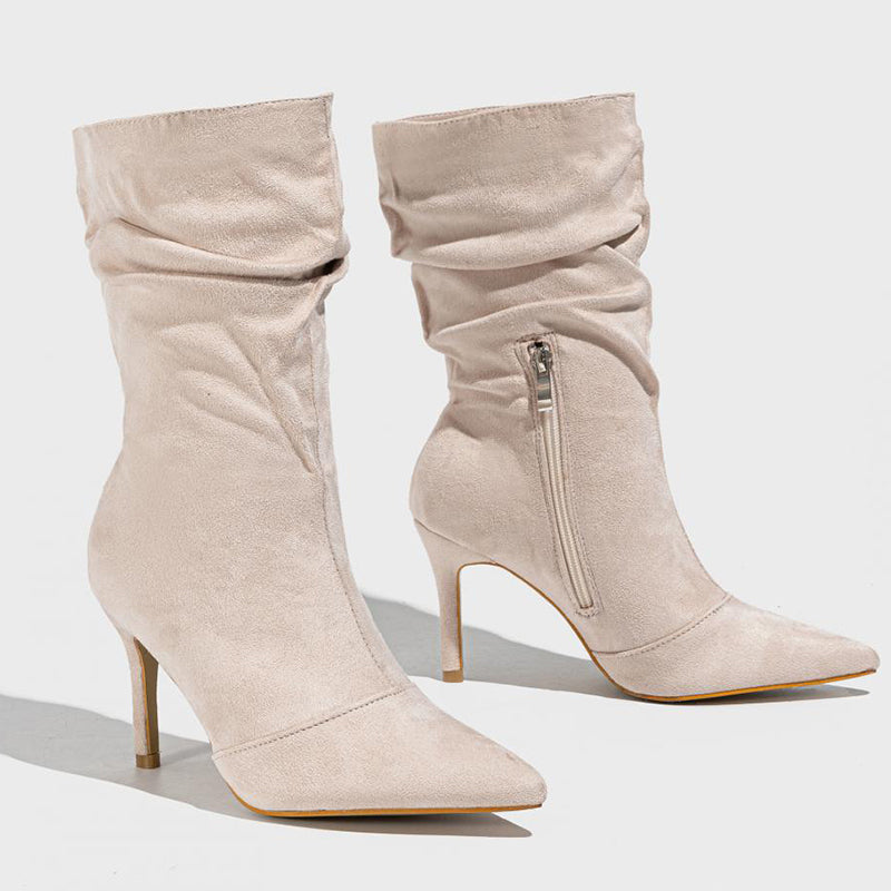 Pointed Out Door Shoes (heel Height 3.34in)(3 Colors)
