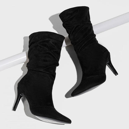 Pointed Out Door Shoes (heel Height 3.34in)(3 Colors)