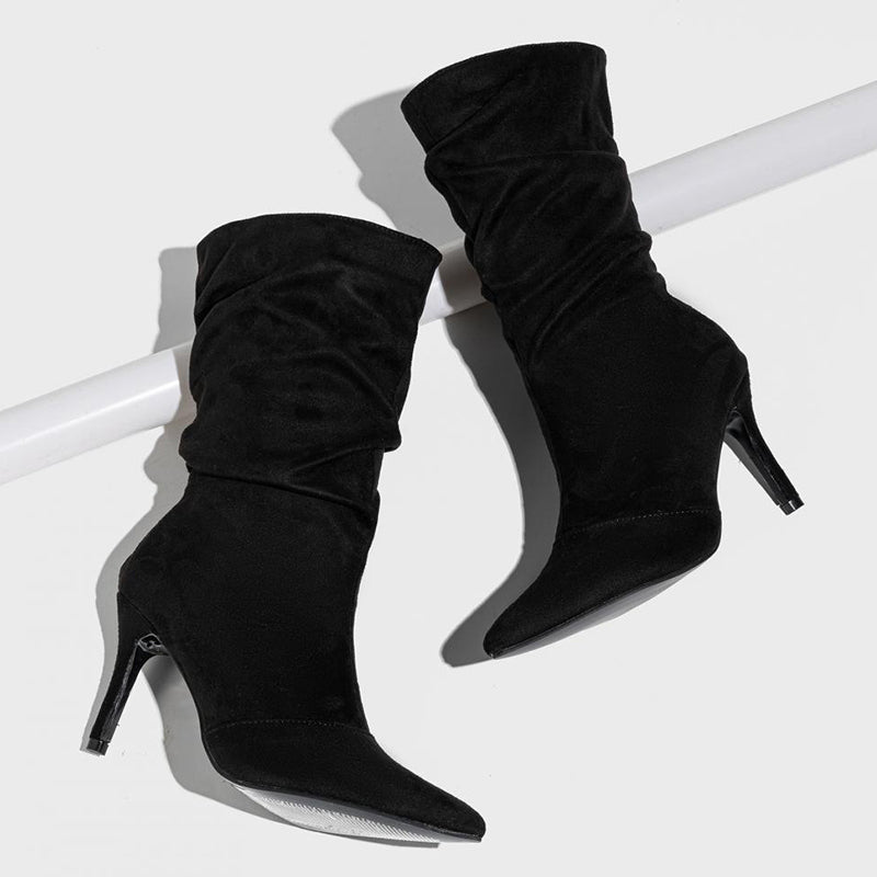 Pointed Out Door Shoes (heel Height 3.34in)(3 Colors)