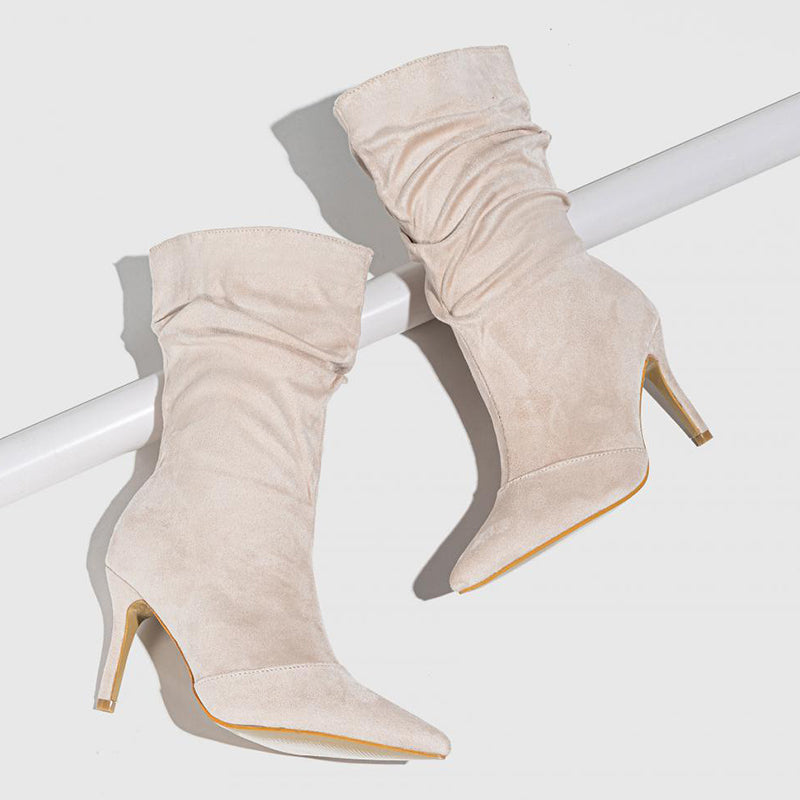 Pointed Out Door Shoes (heel Height 3.34in)(3 Colors)
