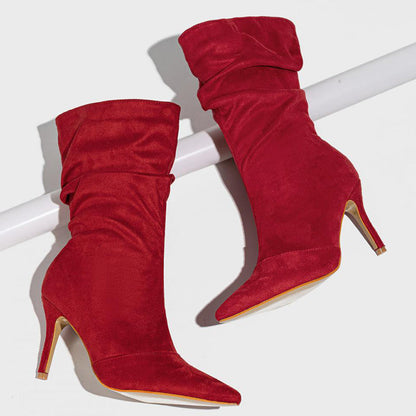 Pointed Out Door Shoes (heel Height 3.34in)(3 Colors)