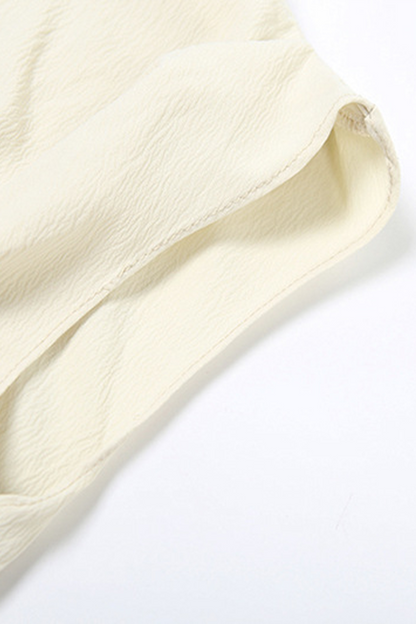 Color Irregular Sloping Shoulder T-shirts