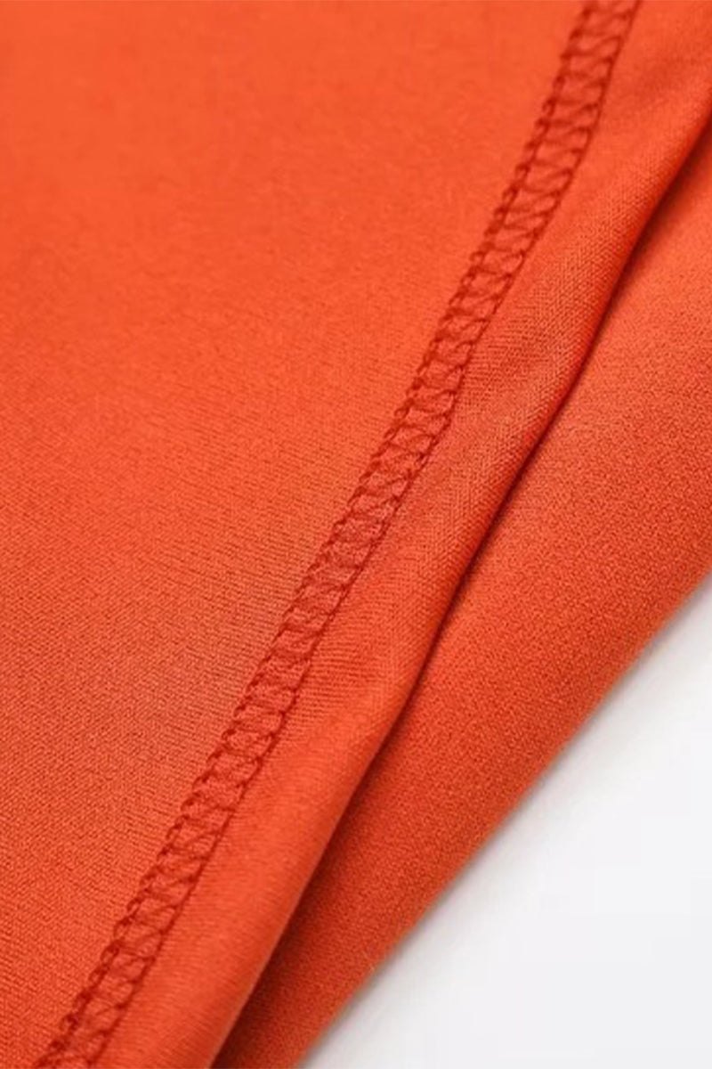 Color Hollow Out U Neck One Step Skirt Dresses