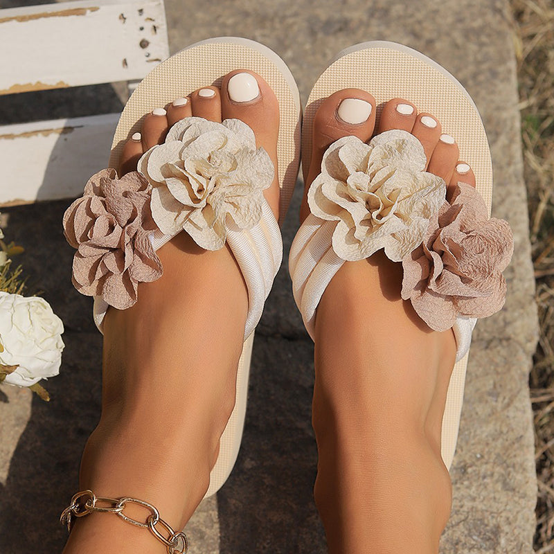 Patchwork Flowers Round Comfortable Shoes(4 Colors)