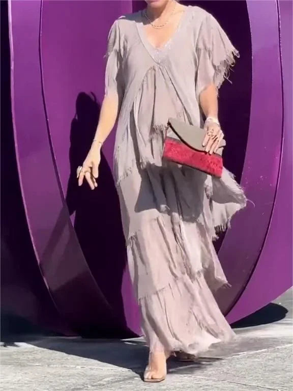 Zoey - V-neck Long Dress