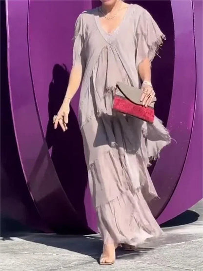 Zoey - V-neck Long Dress