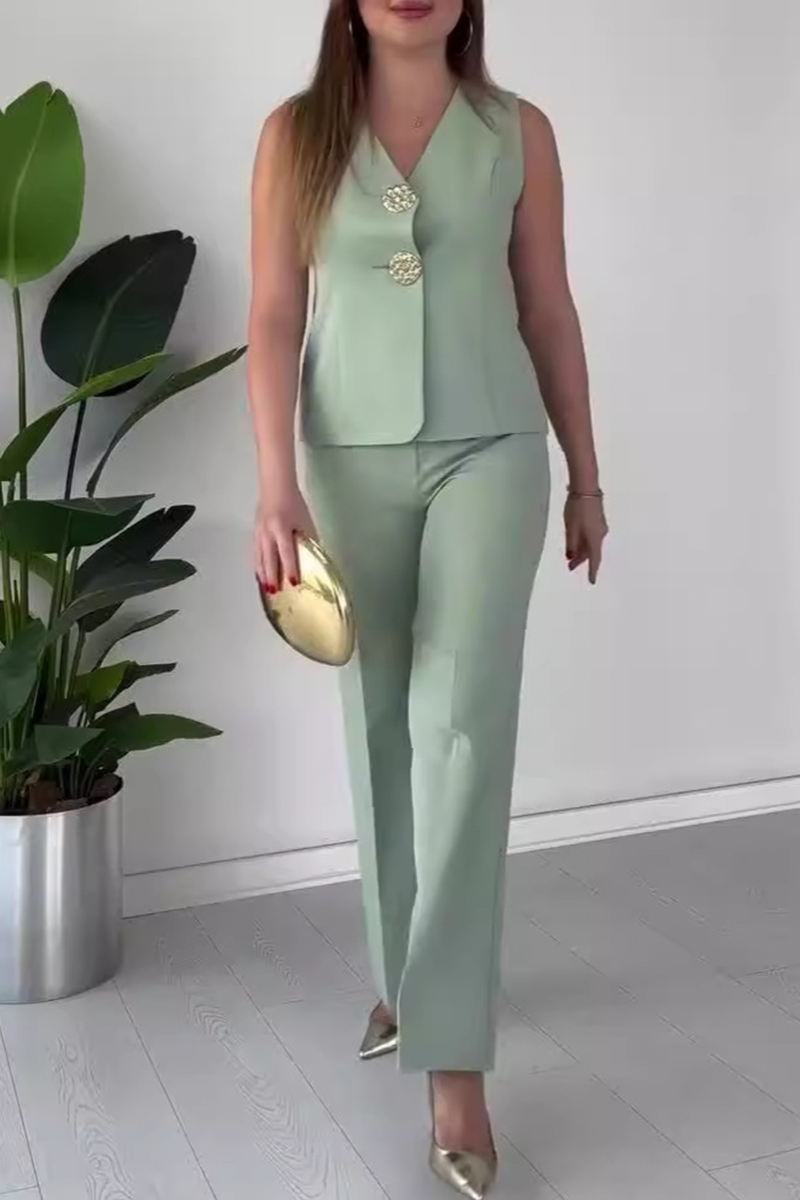 Arianwen – Color Patchwork V-neck Two-piece Set
