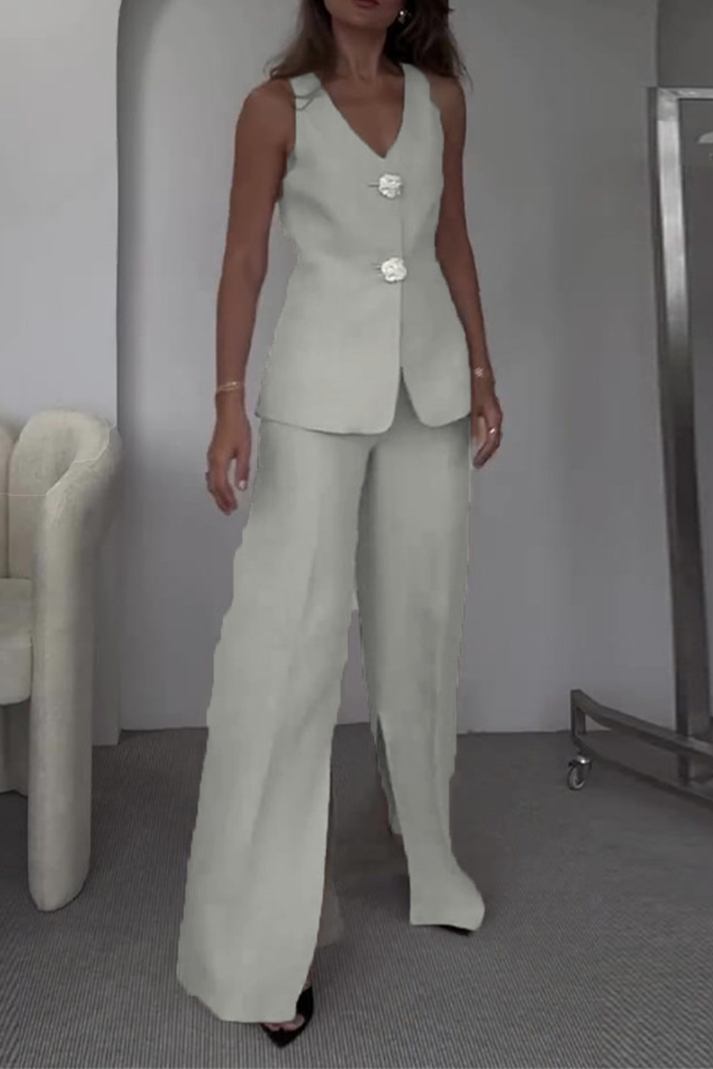 Arianwen – Color Patchwork V-neck Two-piece Set
