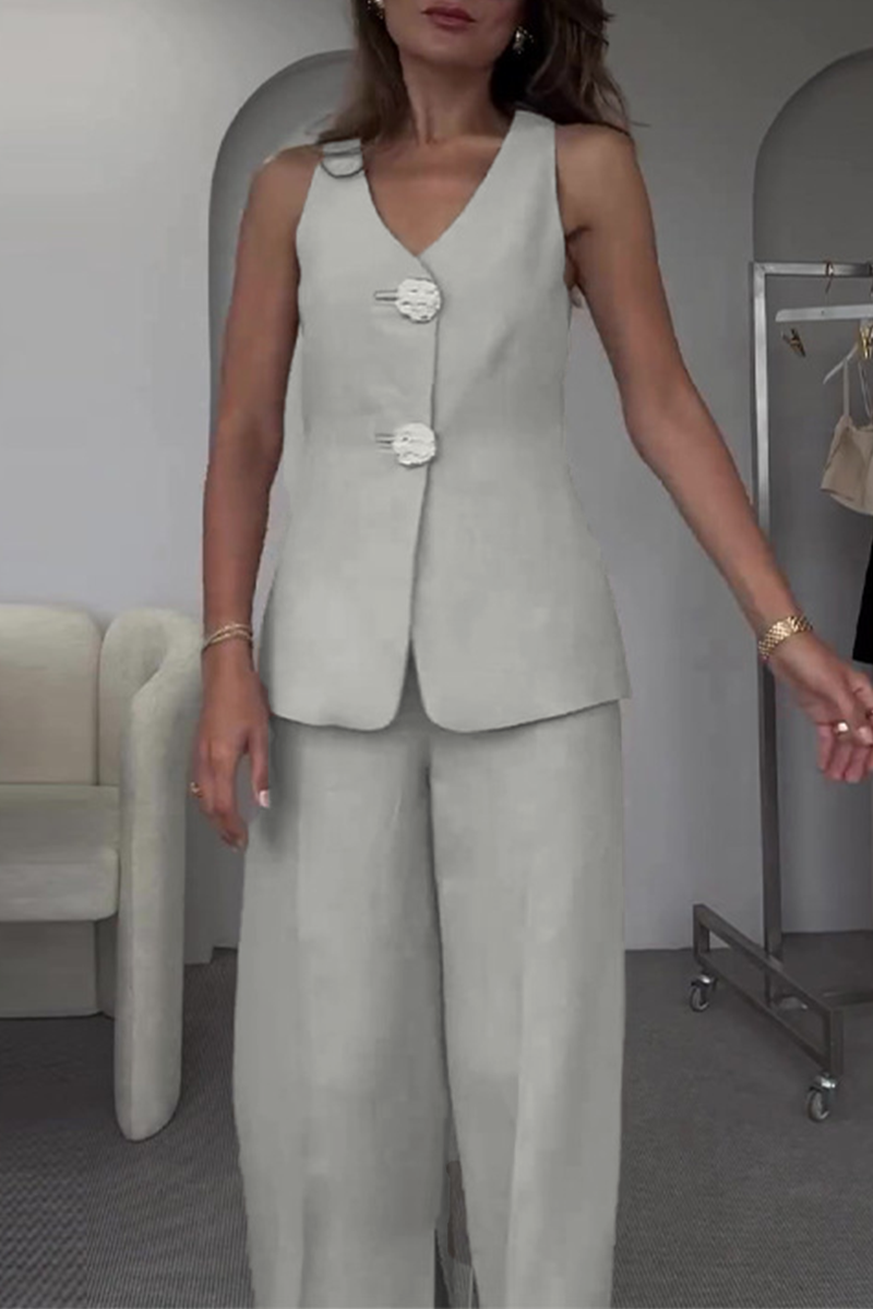Arianwen – Color Patchwork V-neck Two-piece Set