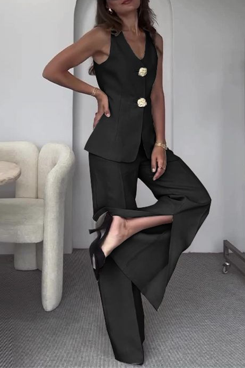 Arianwen – Color Patchwork V-neck Two-piece Set