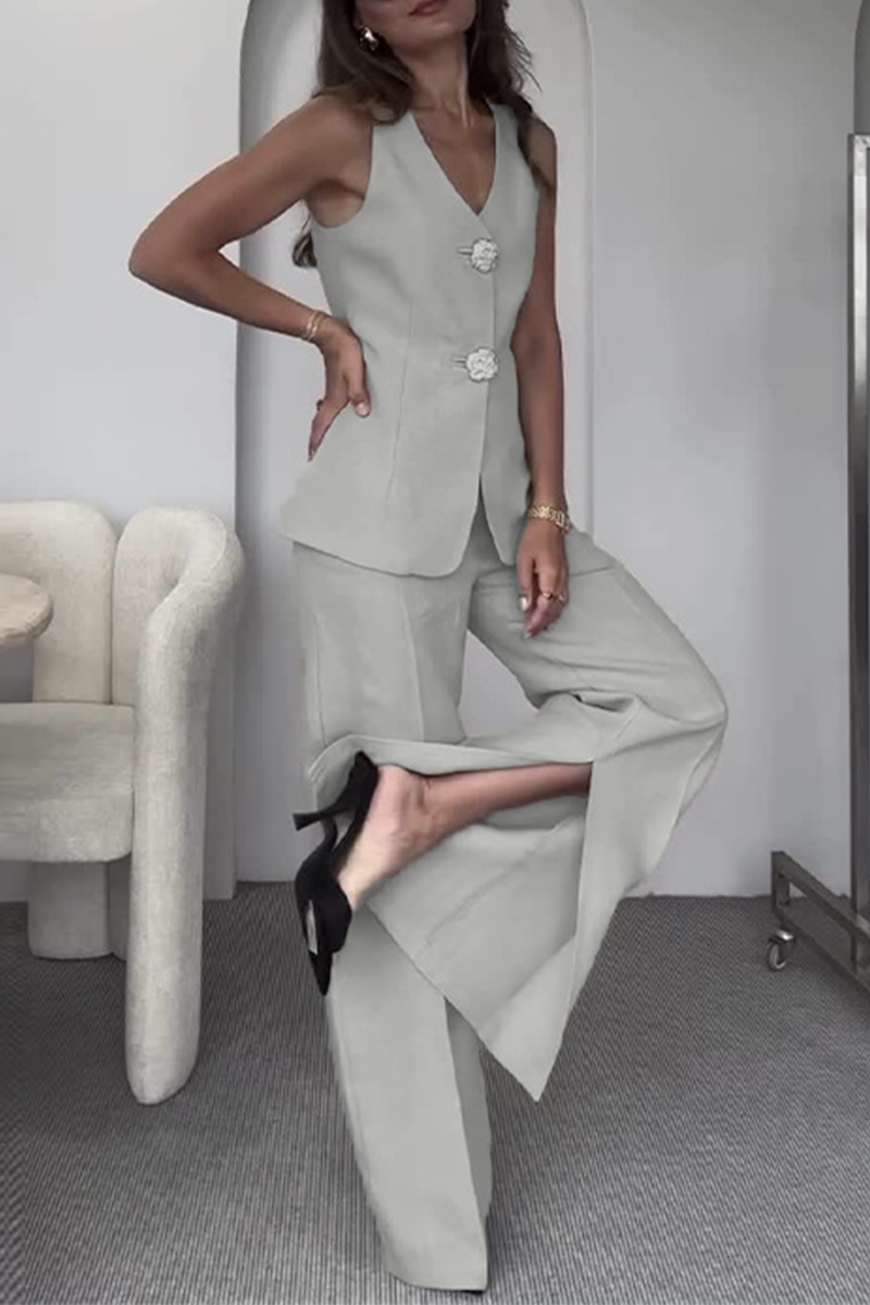 Arianwen – Color Patchwork V-neck Two-piece Set