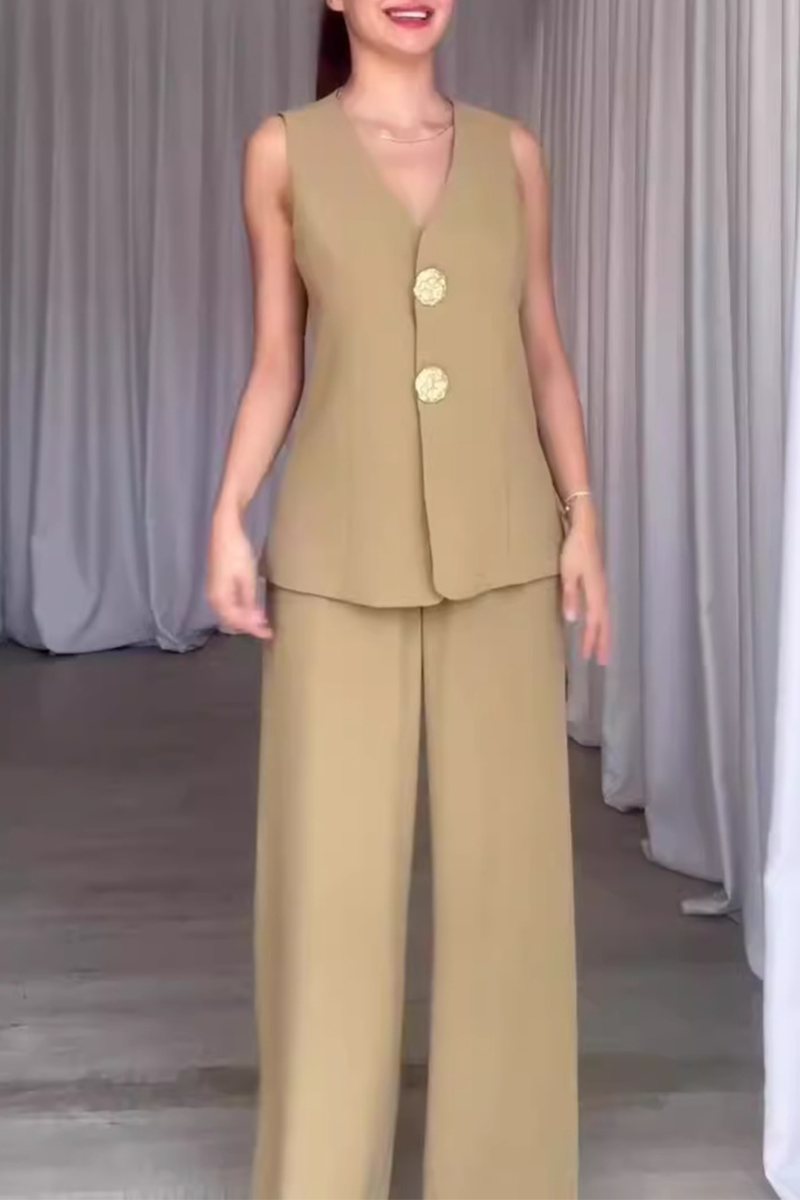 Arianwen – Color Patchwork V-neck Two-piece Set