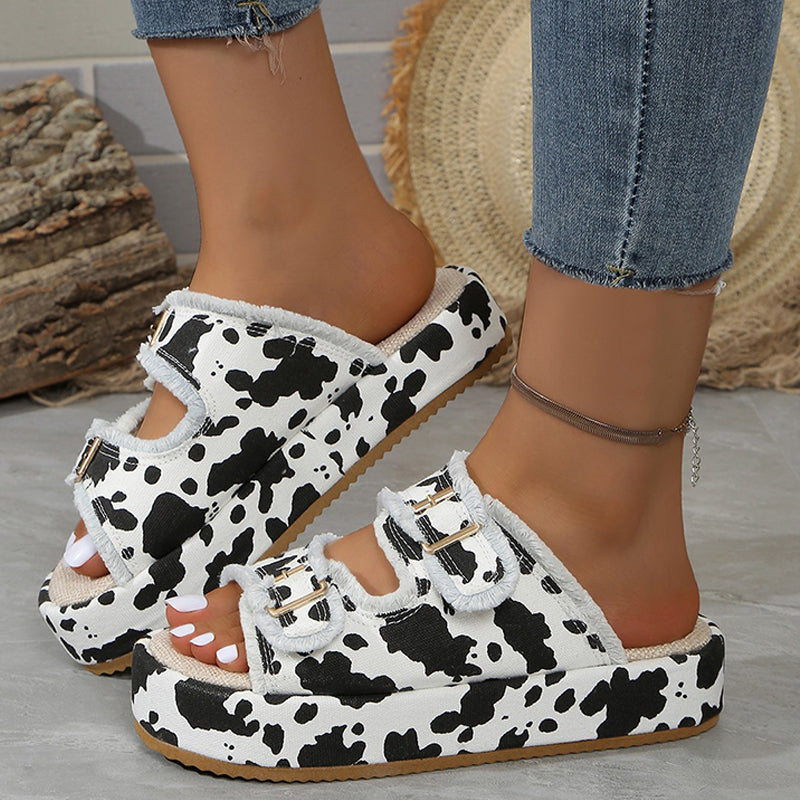 Hollow Out Patchwork Round Comfortable Wedges Shoes(3 Colors)