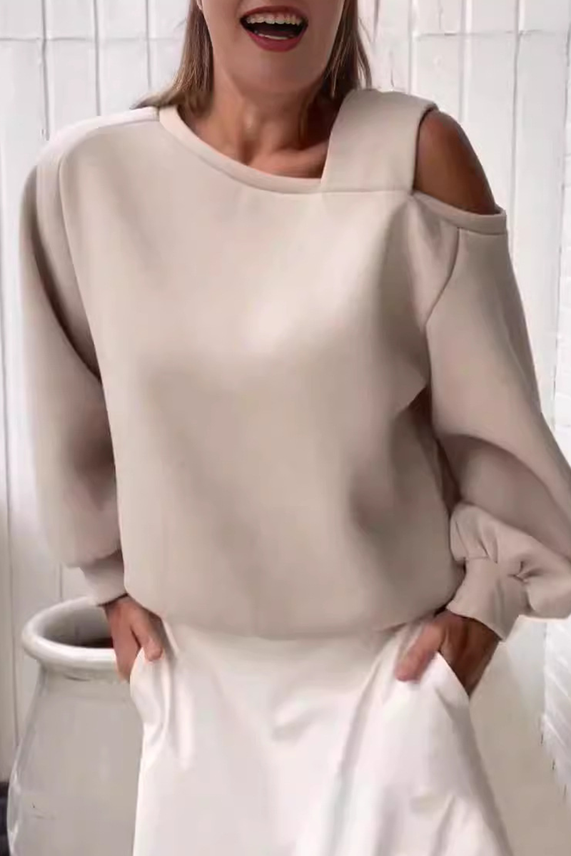 Daily Irregular Oblique Collar Hoodies(4 Colors)