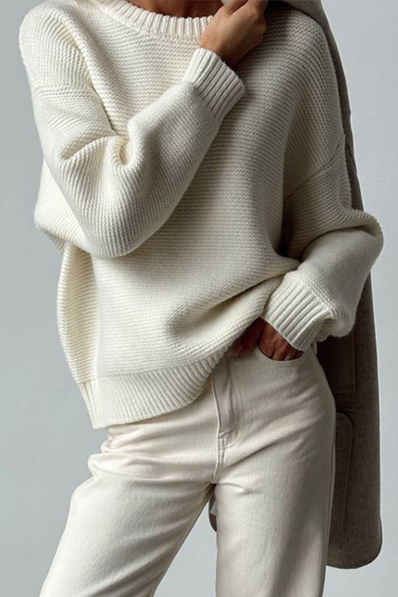 Daily Weave O Neck Sweaters