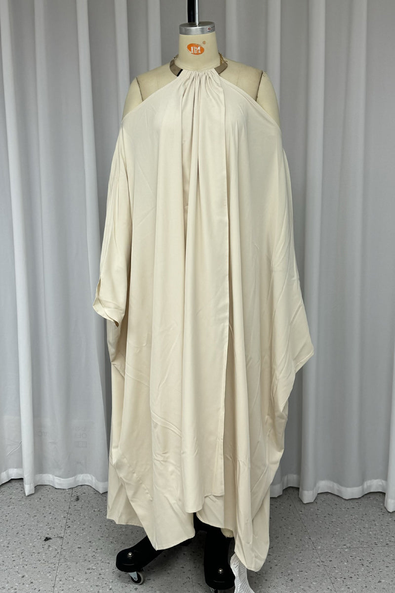 Backless Halter Lantern Skirt Dresses