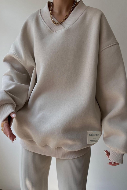 Daily Patchwork V Neck Hoodies