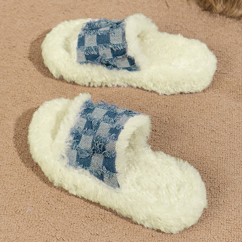 Patchwork Round Comfortable Wedges Shoes
