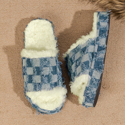 Patchwork Round Comfortable Wedges Shoes
