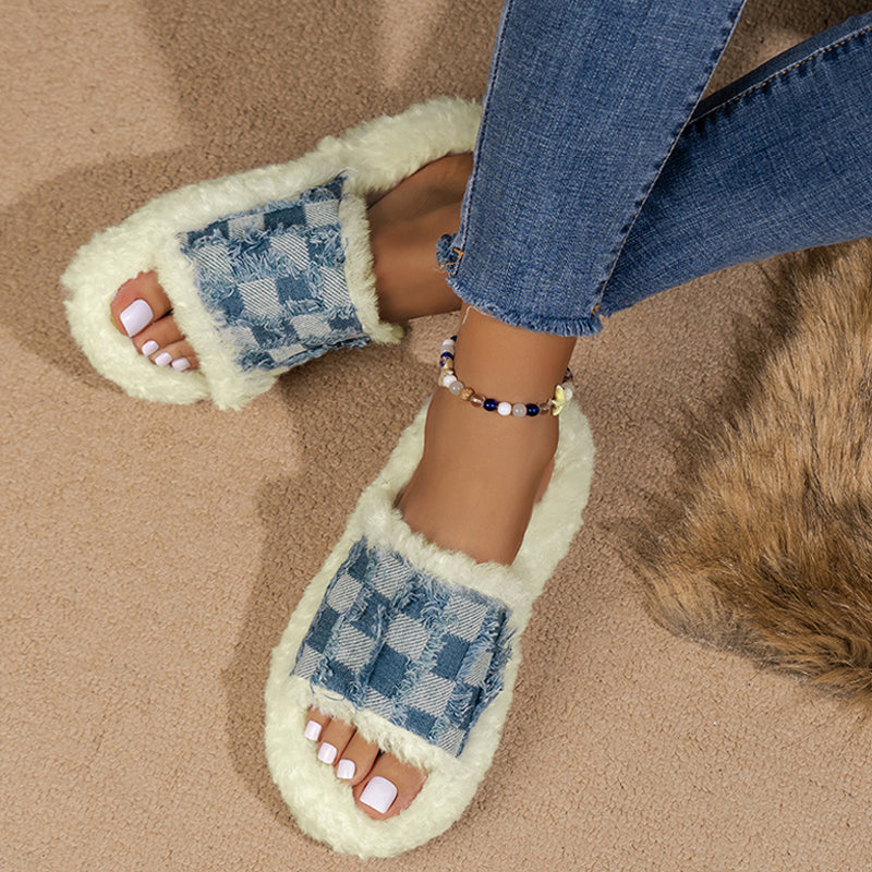 Patchwork Round Comfortable Wedges Shoes