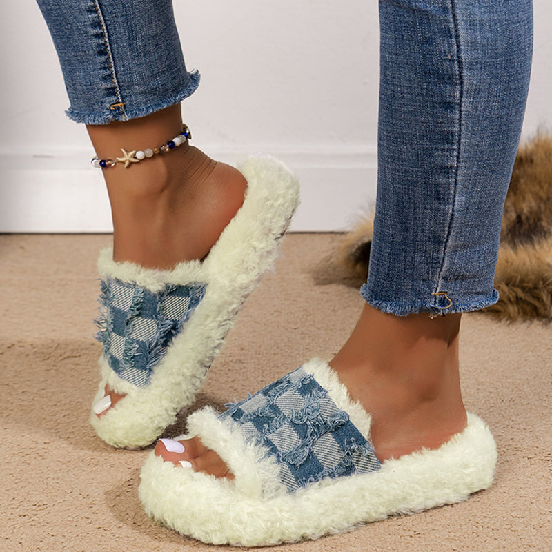 Patchwork Round Comfortable Wedges Shoes