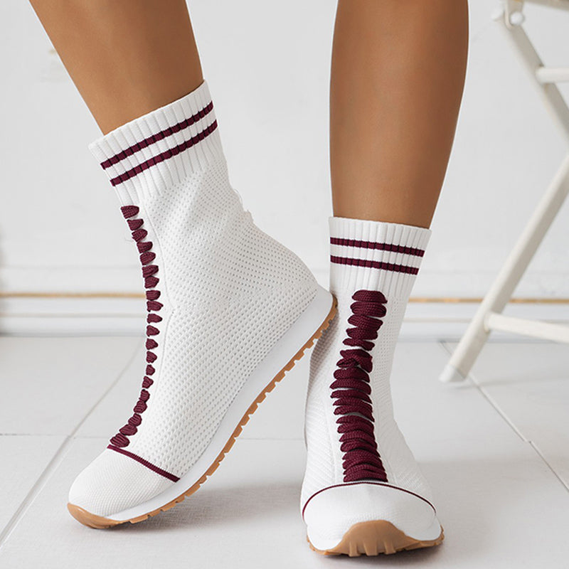 Patchwork Round Shoes(3 Colors)