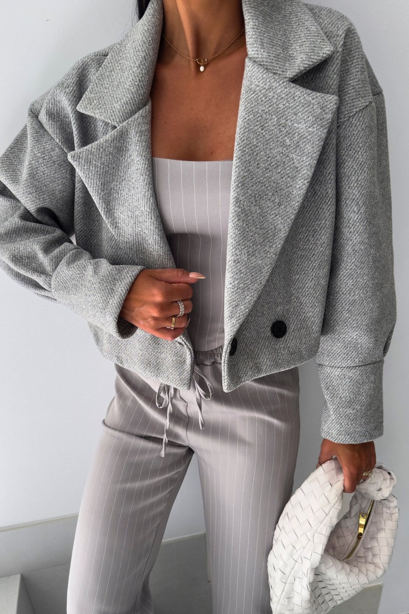 Cardigan Turndown Collar Outerwear(4 Colors)