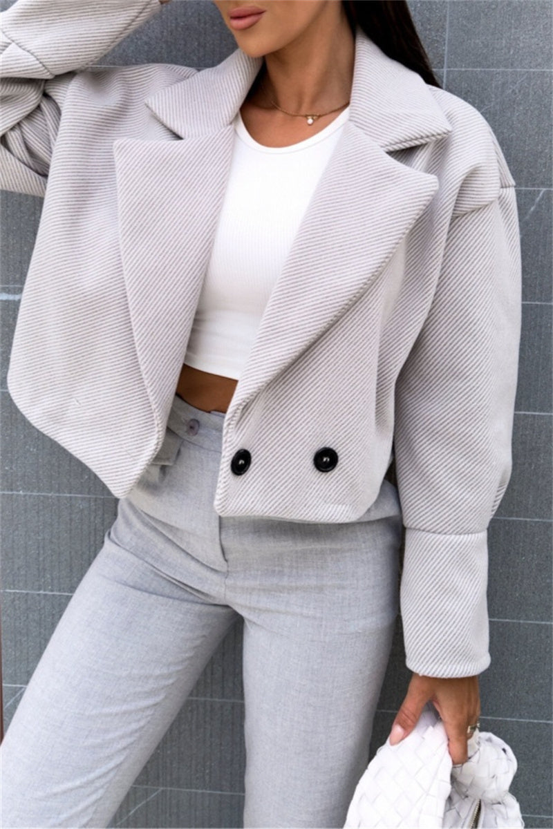 Cardigan Turndown Collar Outerwear(4 Colors)