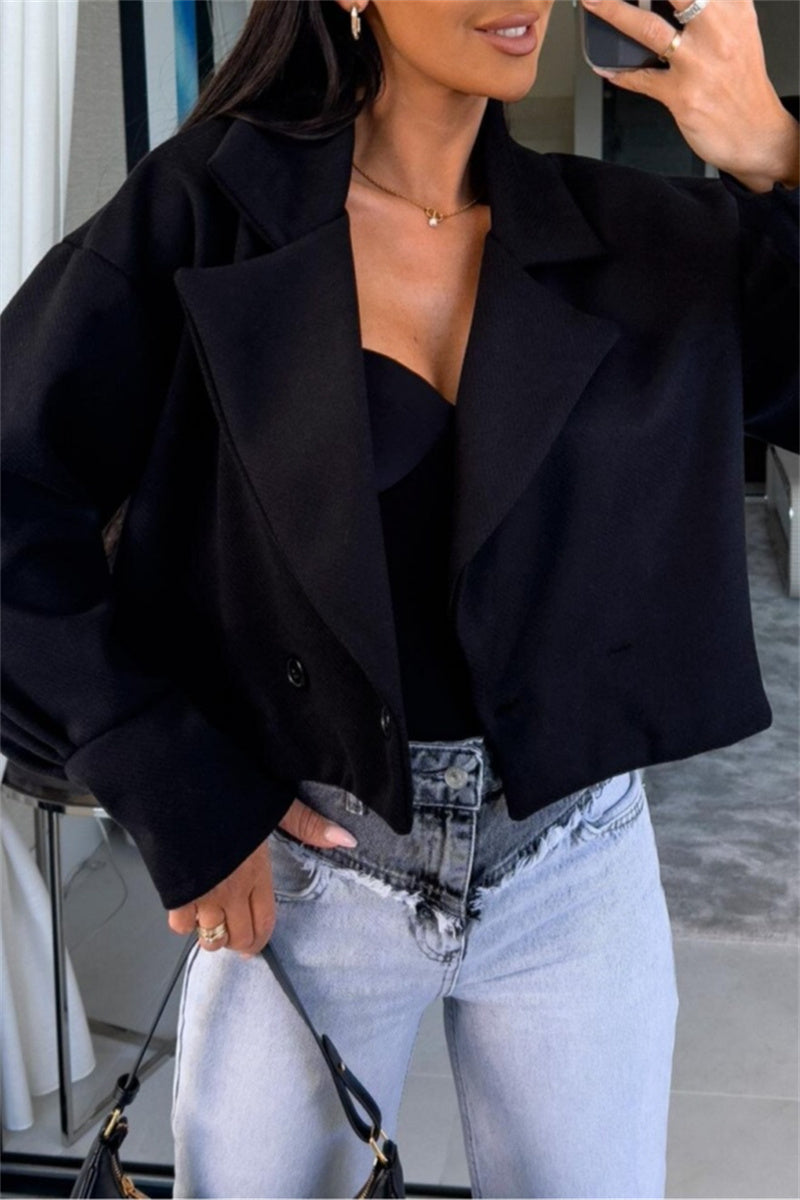 Cardigan Turndown Collar Outerwear(4 Colors)