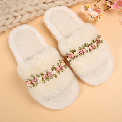 Patchwork Flowers Round Comfortable Shoes