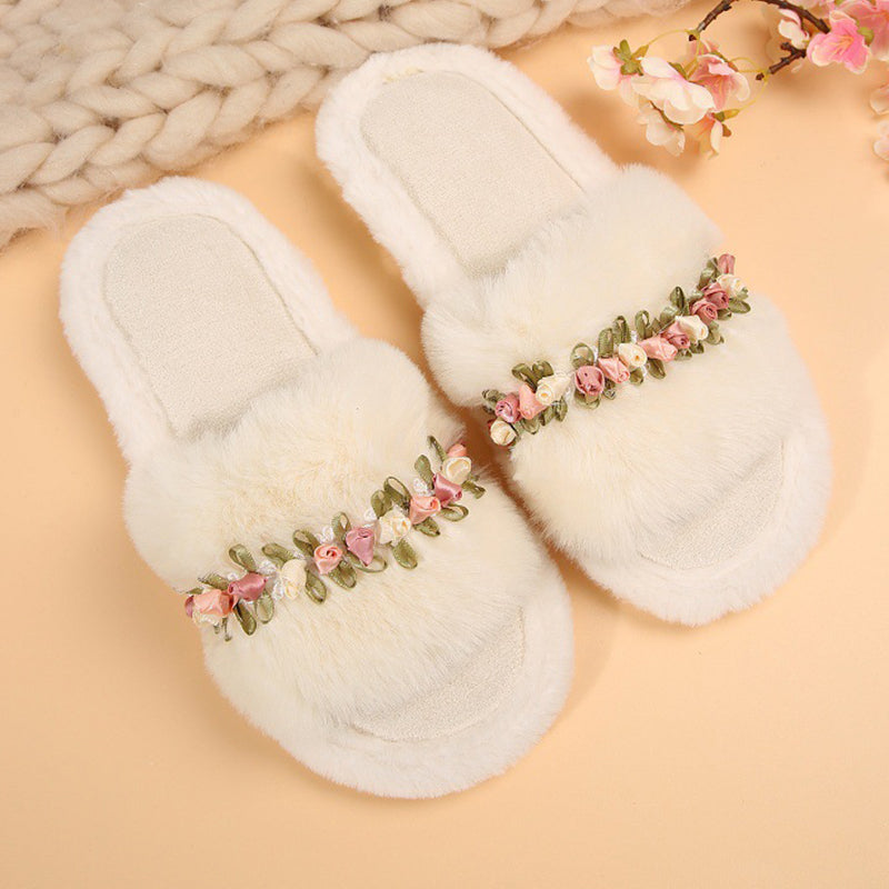 Patchwork Flowers Round Comfortable Shoes