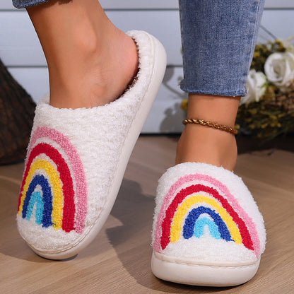Patchwork Round Keep Warm Comfortable Shoes(4 Colors)
