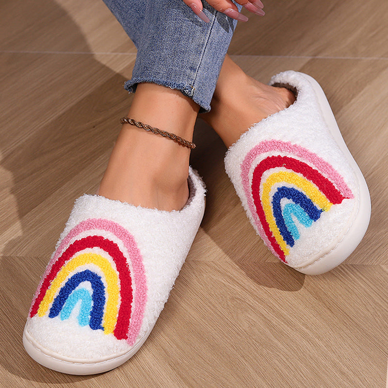 Patchwork Round Keep Warm Comfortable Shoes(4 Colors)