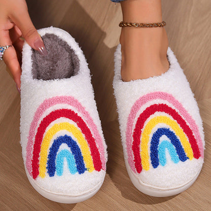 Patchwork Round Keep Warm Comfortable Shoes(4 Colors)