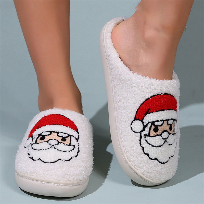 Patchwork Round Keep Warm Comfortable Shoes(4 Colors)