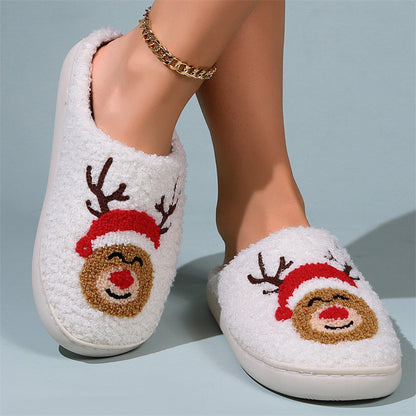 Patchwork Round Keep Warm Comfortable Shoes(4 Colors)