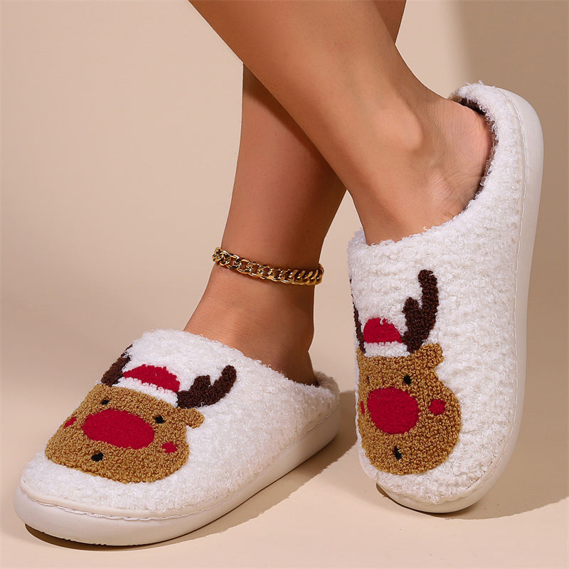 Patchwork Round Keep Warm Comfortable Shoes(4 Colors)