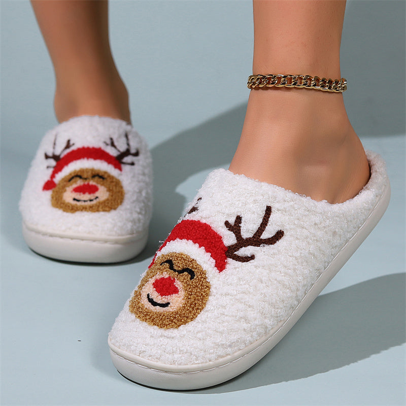 Patchwork Round Keep Warm Comfortable Shoes(4 Colors)