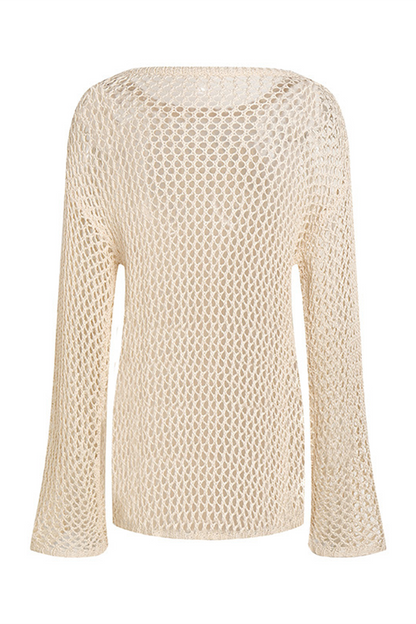 Color Hollow Out O Neck Sweaters(5 Colors)