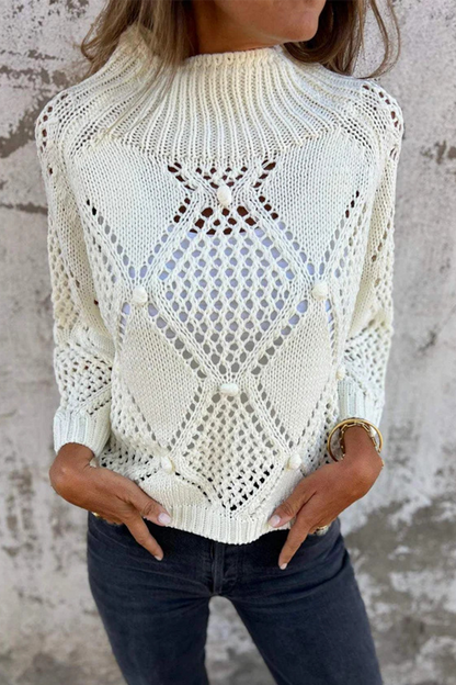 Hook Flower Hollow Out O Neck Sweaters(5 Colors)