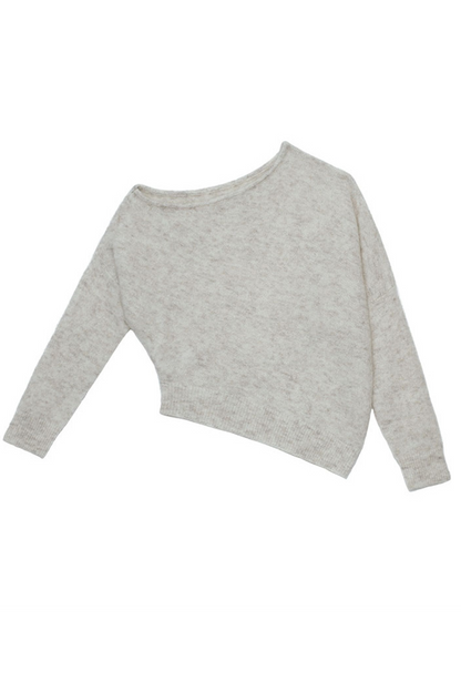 Irregular Oblique Collar Sweaters(3 Colors)