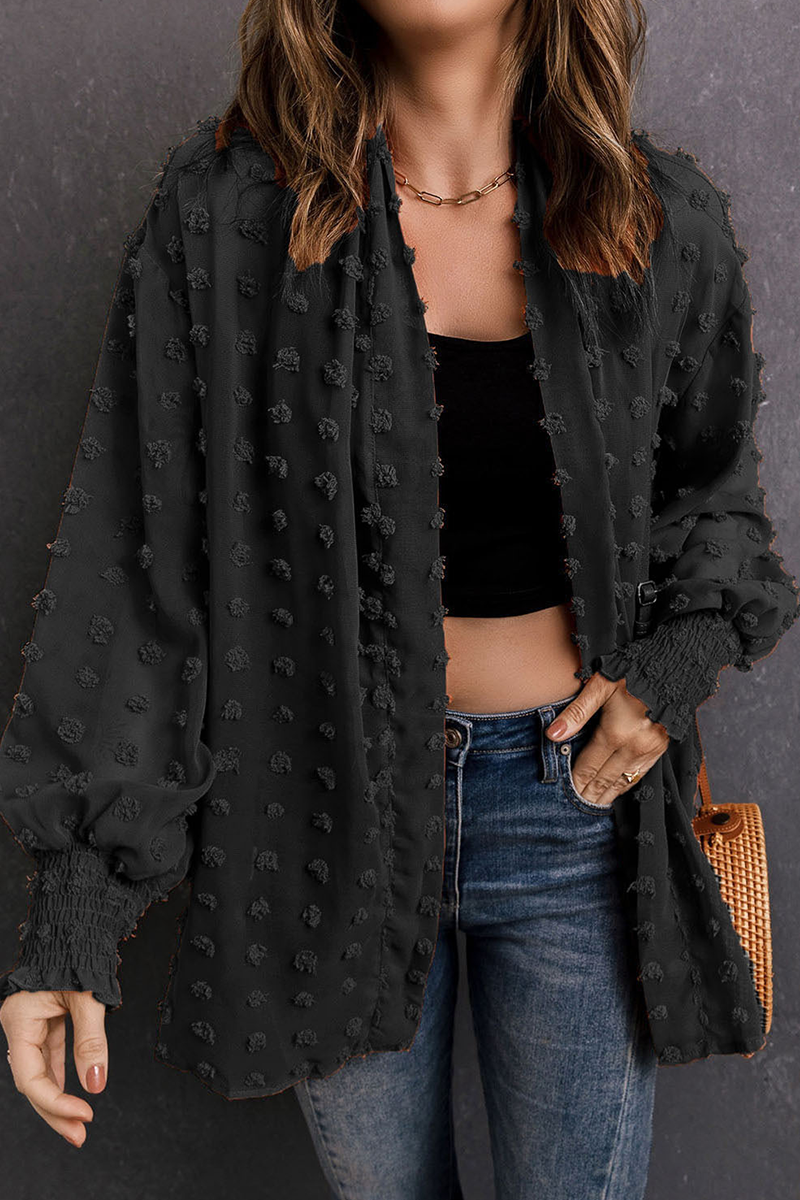 Fur Ball Cardigan Collar Outerwear(3 Colors)