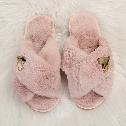 Patchwork Heart-shaped Round Comfortable Shoes