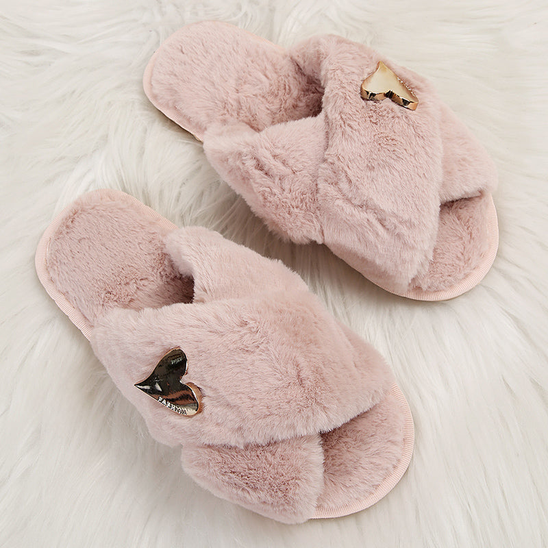 Patchwork Heart-shaped Round Comfortable Shoes