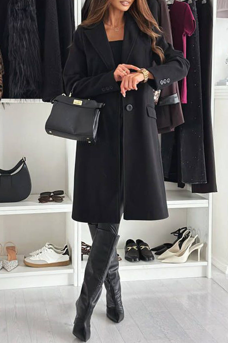 Cardigan Turndown Collar Outerwear(4 Colors)