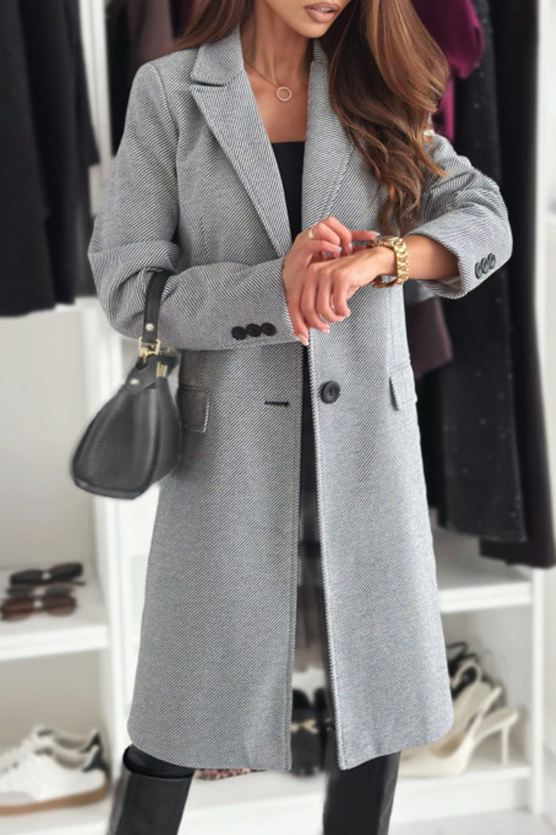 Cardigan Turndown Collar Outerwear(4 Colors)