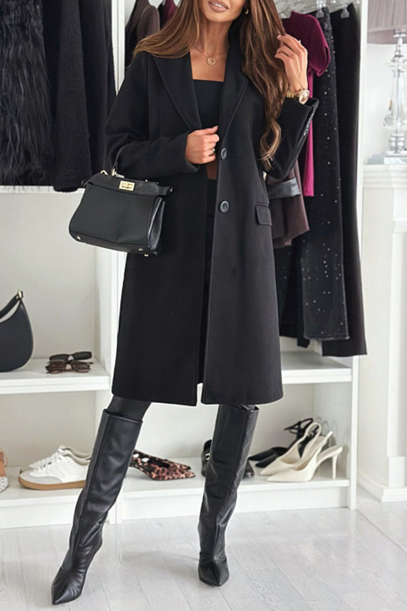 Cardigan Turndown Collar Outerwear(4 Colors)