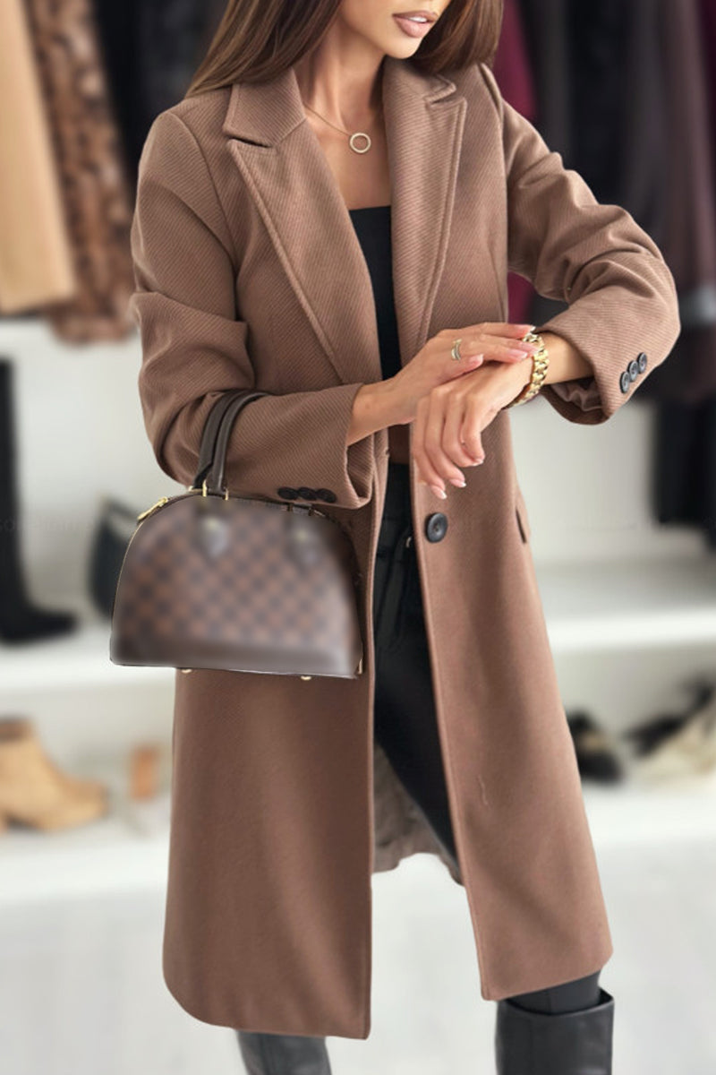 Cardigan Turndown Collar Outerwear(4 Colors)