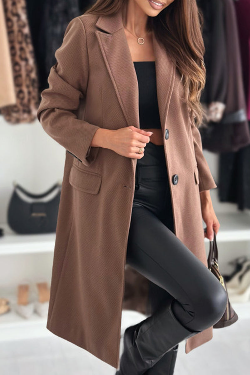 Cardigan Turndown Collar Outerwear(4 Colors)